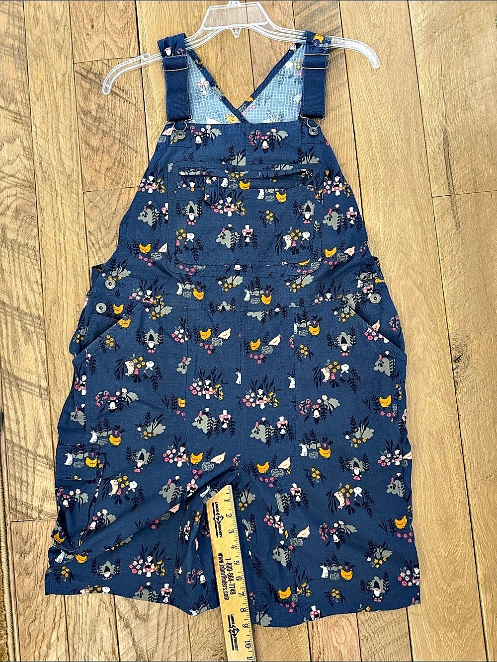 Duluth Trading Chickens Floral Overall XL
